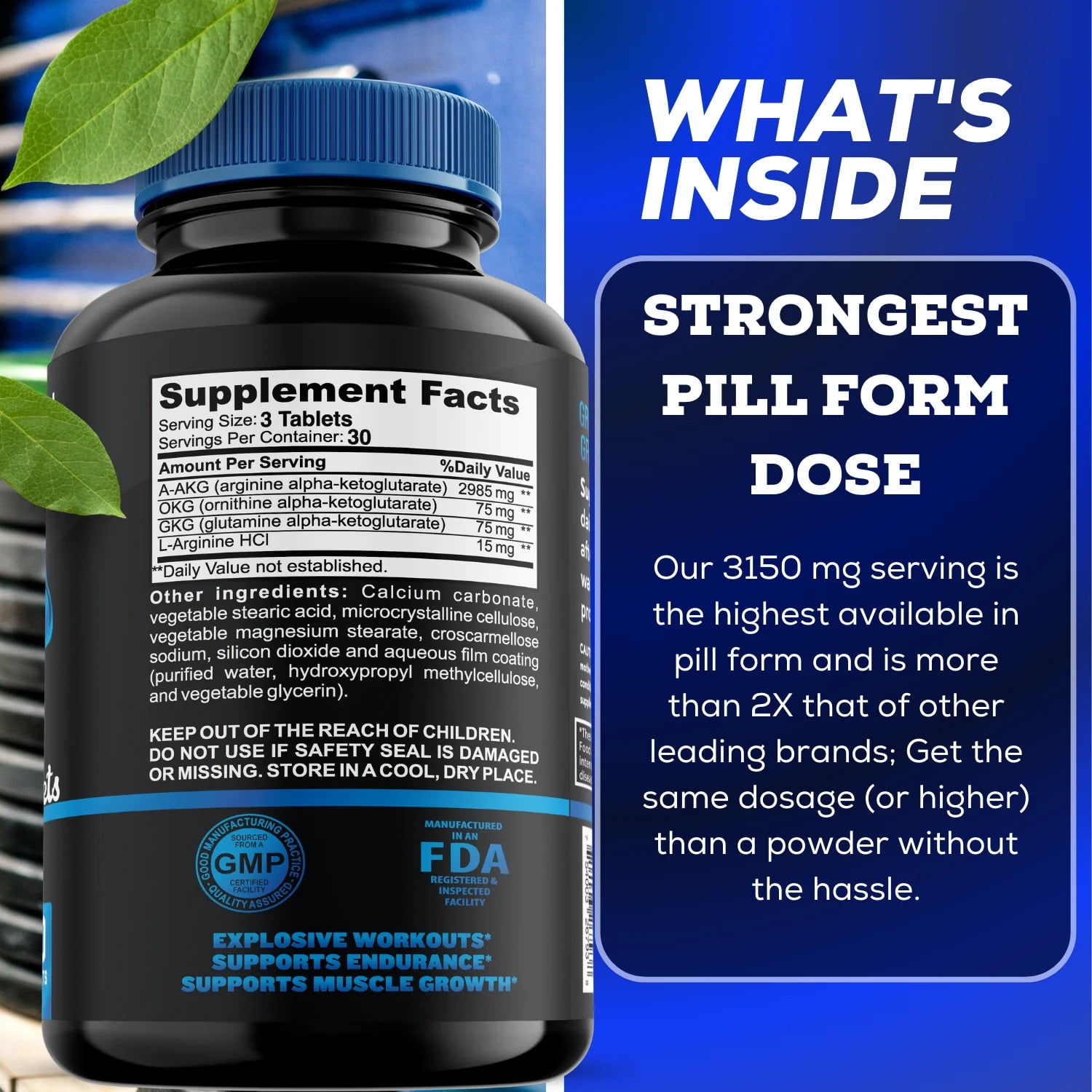 Extra Strength Nitric Oxide Supplement 3X Strength L | Ubuy