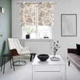thumbnail image 4 of Khaki Fruit Kitchen Curtains Small Short 39 Inch Length, Country Retro Floral Botanical Plant Grommet Top Bedroom Living Room Curtains, Light Filtering Cafe Curtain Drapes 2 Panels Set 55''x39'', 4 of 9