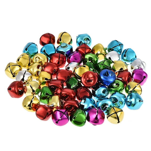 Uxcell DIY Small Bells 0.51-inch 100pcs  Craft Bells Bulk for Christmas Festival Party Home Multicolor 100Pcs
