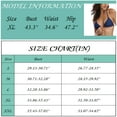 thumbnail image 3 of ELFINDEA Swimsuit Women Summer Bikini Push Up Padded V-Neck Solid Color Basic Bandage Top, 3 of 3