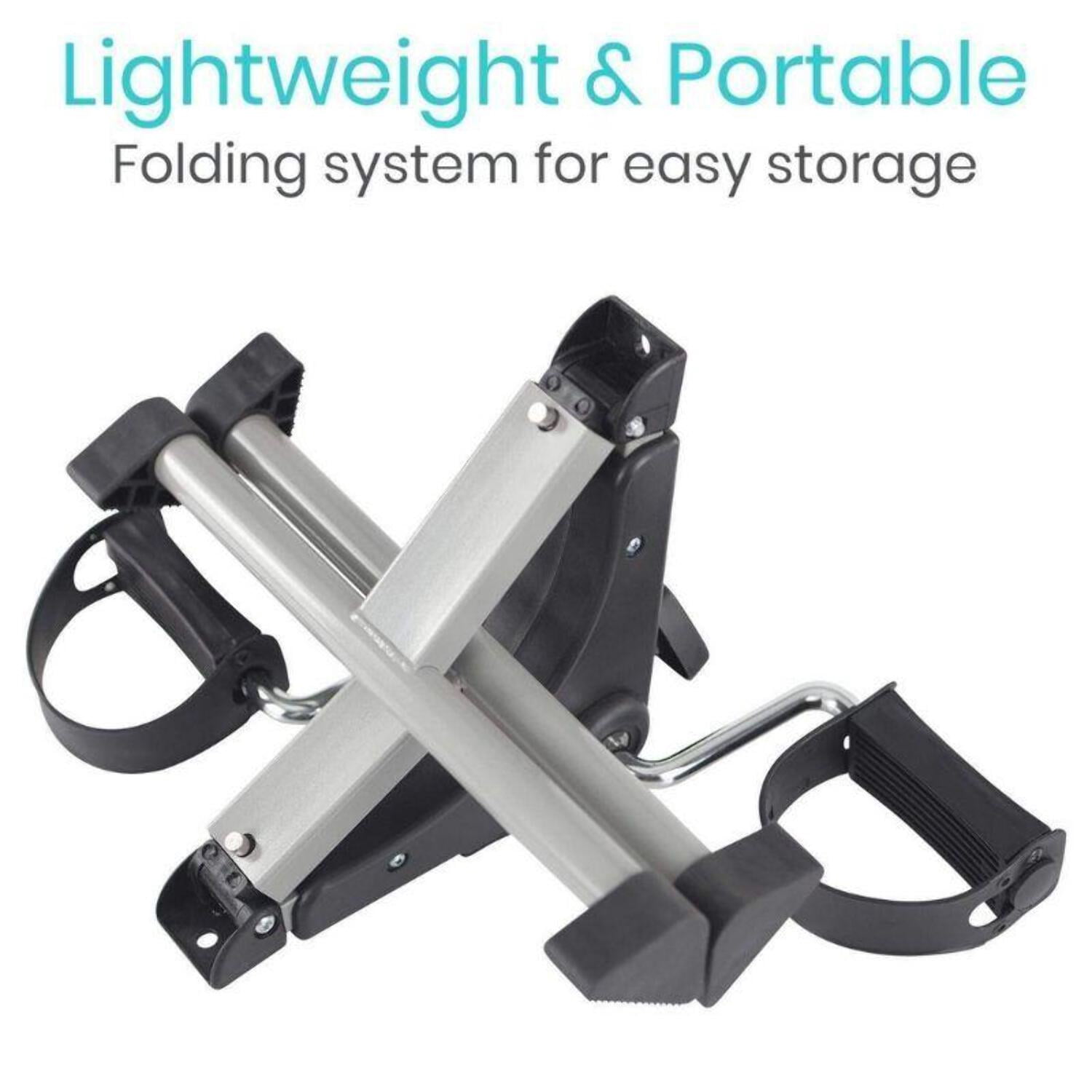 Vive Folding Pedal Exerciser – Mini Under-Desk Exercise Bike, Portable Peddler Machine