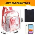 thumbnail image 2 of Heavy Duty Transparent Backpack See Through Plastic Bookbags for School, Work,Concert,College, 2 of 6