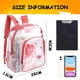 thumbnail image 2 of Mochila transparente resistente de plástico transparente para la escuela, el trabajo, los conciertos y la universidad, 2 of 6