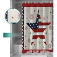 thumbnail image 6 of Fourth of July Stars Shower Curtain, American Firework Shower Curtain Set with Hooks, Spring Summer Waterproof Fabric Shower Curtains for Bathroom Decor, 72x72 Inch Bath Curtain, 6 of 6