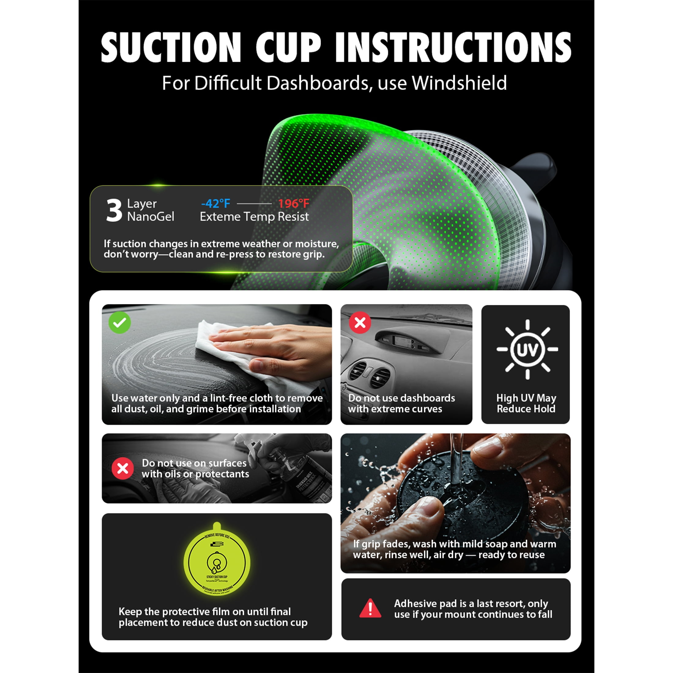 Bracketron TripGrip 2.0 Car Phone Mount, Dashboard and Windshield Holder with Adjustable Arm & 360° Rotation