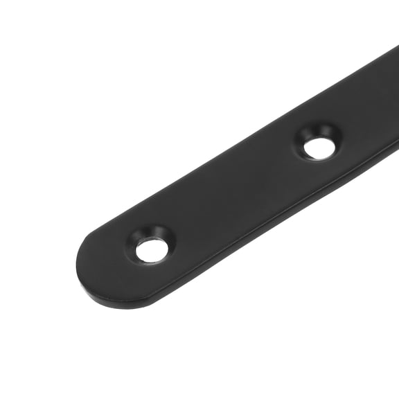 Hemoton 4-Pack Heavy Duty Metal Straight Brace Brackets Flat Mending Plates for Wood Furniture Repair, Bookshelves, Cabinets