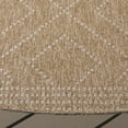 thumbnail image 4 of SAFAVIEH Retreat Joisse Geometric Indoor/Outdoor Area Rug, Natural/Ivory, 6'7" x 6'7" Round, 4 of 15