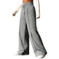 thumbnail image 3 of FIOPHY Womens Casual Baggy Sweatpants Wide Leg Drawstring Elastic Waist Lounge Pants Fall Workout Joggers with Pockets, 3 of 8
