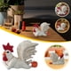 thumbnail image 1 of Adornos decorativos, regalos, decoraciones para festivales, decoraciones de fiesta blancas de gallo, pollo de cola grande guiñando el ojo, decoración de escritorio, joyería de resina, regalos de cumpl, 1 of 8