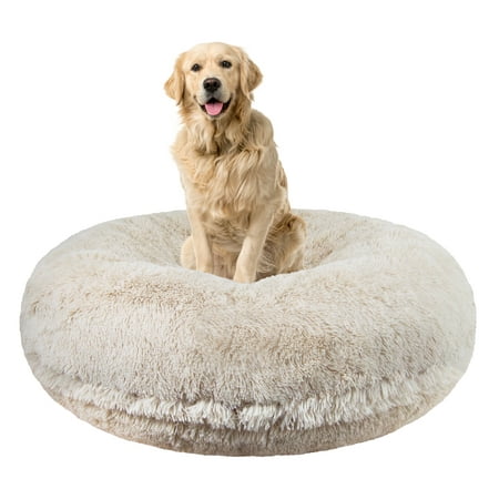 UPC: 0616043407883 | Bessie and Barnie Signature Blondie Luxury Shag Extra Plush Faux Fur Bagel Pet/ Dog Bed