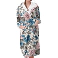 thumbnail image 1 of Jindong Robes en Peluche pour Femmes Robe en Polaire Longue Chaude Peignoir de Bain Veste de Détente Imprimée Robe de Confort Robes pour Femmes, 1 of 5