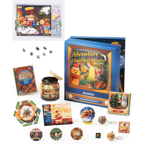 PieceRelax Calendrier de l'Avent Casse-Tête 2024 - Noël Pays des Merveilles 13 Casse-Tête Différents Incluant Mini Casse-Tête & Casse-Tête 3D Pratiques pour Compte à Rebours de 24 Jours & Décoration Maison Conçu par
