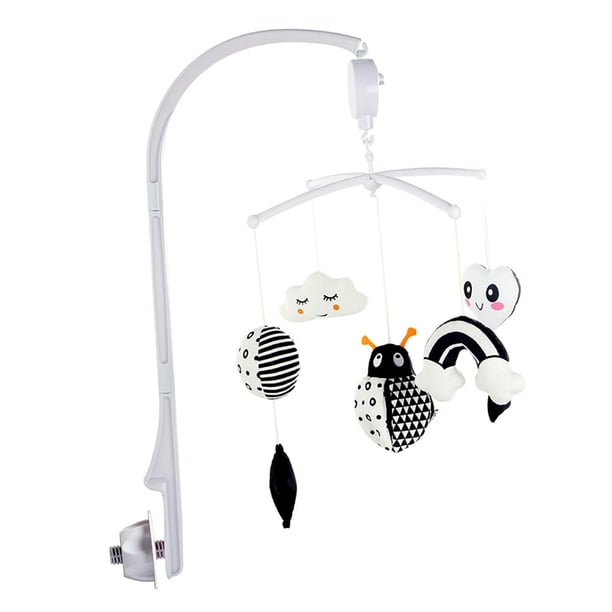 Titular de campana de cama Soporte De Móvil Para Bebé Giratorio Sensorial Blanco Negro Para Titular de campana de cama