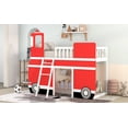 thumbnail image 5 of Twin Size Bus Shaped Loft Bed with Underbed Storage Space,Red, 5 of 9