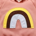 thumbnail image 5 of Baby Girl Infant Rainbow Outfit Clothes Hooded Sweatshirt Tops Hoodie Ruffle Pants 2Pcs Set, 5 of 9