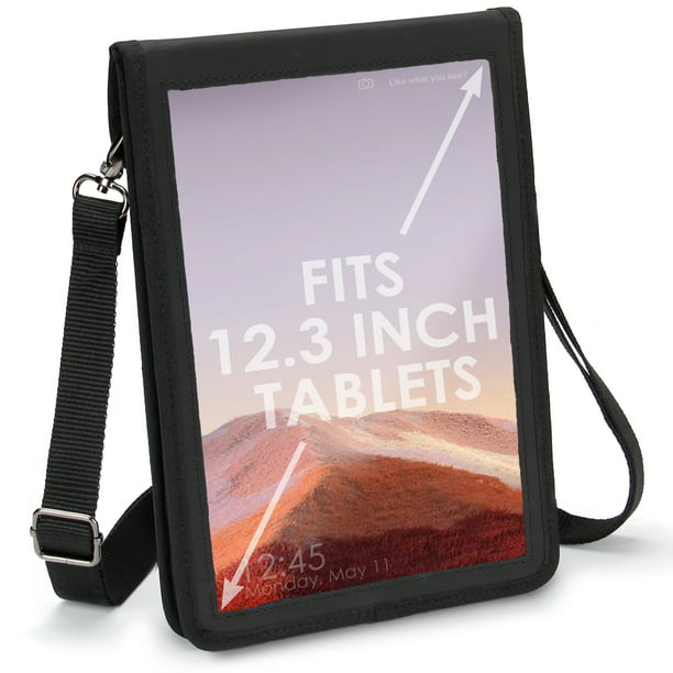 USA GEAR 12 Inch Tablet - Tablet Sleeve Cover with Open Front Design & Strap - Compatible with Microsoft Surface Pro 7, Samsung Galaxy Tab S7 Plus, and More 12" Tablets - Walmart.com
