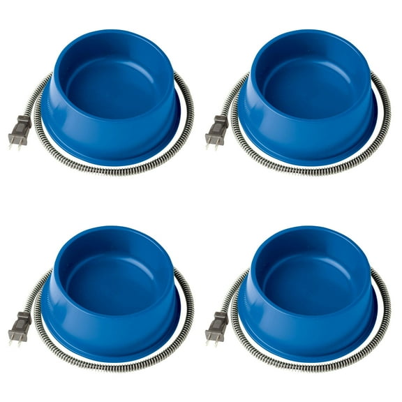 Farm Innovators Heated Pet Bowl w/Anti Chew Cord for All Breed Size, 4 Pack