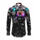 thumbnail image 4 of Camisa de moda para hombre 2024 con solapa de manga larga, estampado de alce, fuegos artificiales, coloridos y transparentes, suaves y cómodas, para hombre, tallas grandes, 4 of 5