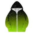 thumbnail image 4 of Girls Long-Sleeve Sweatshirt New Zip up Hoodies for Girls Gradient Sequin Hooded Sweatshirts Long Sleeve Pullover Tops Fall Jacket Coats with Pockets Green 6-7 Years, 4 of 4