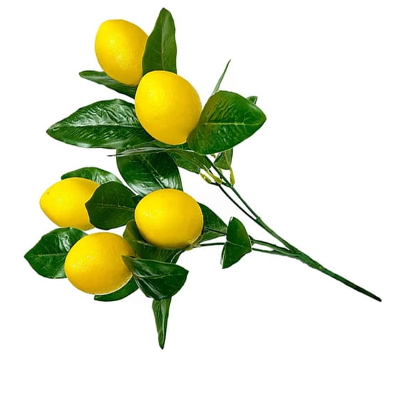 Artificial lemon branch, lemon fruit, artificial flower, green plant, home decoration, artificial foam, lemon.