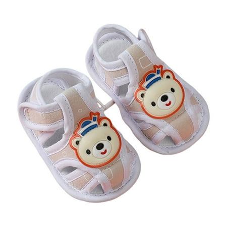 Meresysid Infant Toddler Kids Summer Walking Sandals Non Slip Soft Sole Crib Shoes Breathable for Running Yellow