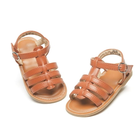 

Girl’s Open Toe Flat Sandals Summer Casual Sandals (Toddler/Little Girl)