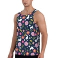 thumbnail image 2 of Cauagu Floral Rabbit Print Men's Sleeveless Muscle Shirts,Tank Tops Quick Dry Workout Tank Top Gym Muscle Tee Fitness Bodybuilding T Shirt for Men-X-Large, 2 of 7