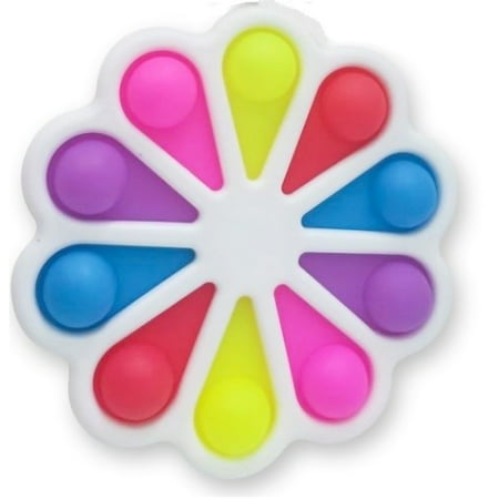 KimmyShop 30386215 Push N Pop Sunflower Bubble Fidget Toy with 10 Pops, Assorted Color