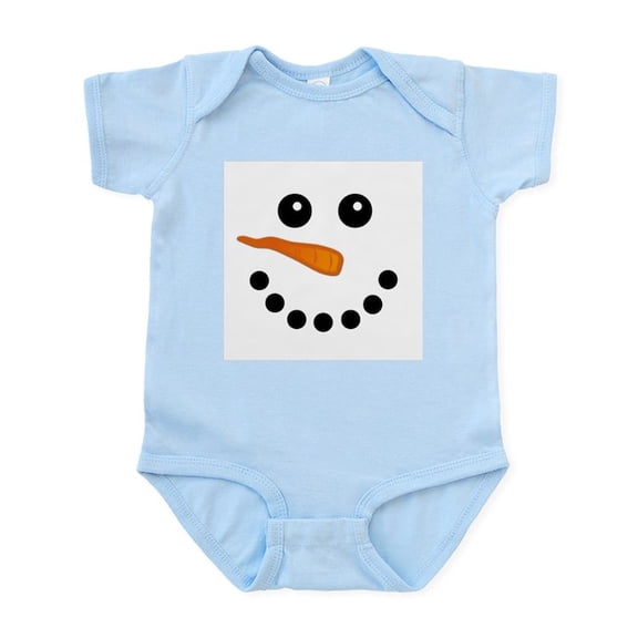 CafePress - Snowman Face Body Suit - Baby Light Bodysuit, Size Newborn - 24 Months