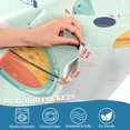 thumbnail image 5 of Yayeee Kitchen Curtains Tier Set of 2 Light Filtering 57"x24" Over Sink Window Panels, Space Patterns, 5 of 7