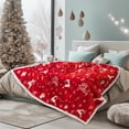 thumbnail image 3 of Manta navideña con forma de sherpa Blanket PAVILIA, 127 x 152 cm, color rojo, 3 of 9