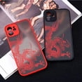 thumbnail image 2 of Case for iPhone 13 Pro 6.1 inch, Clear Fashion Animal Sculpture Dragon Cartoon Pattern Frosted PC Back 3D and Soft TPU Edge Bumper Silicone Shockproof Protective Case - Red#1, 2 of 9