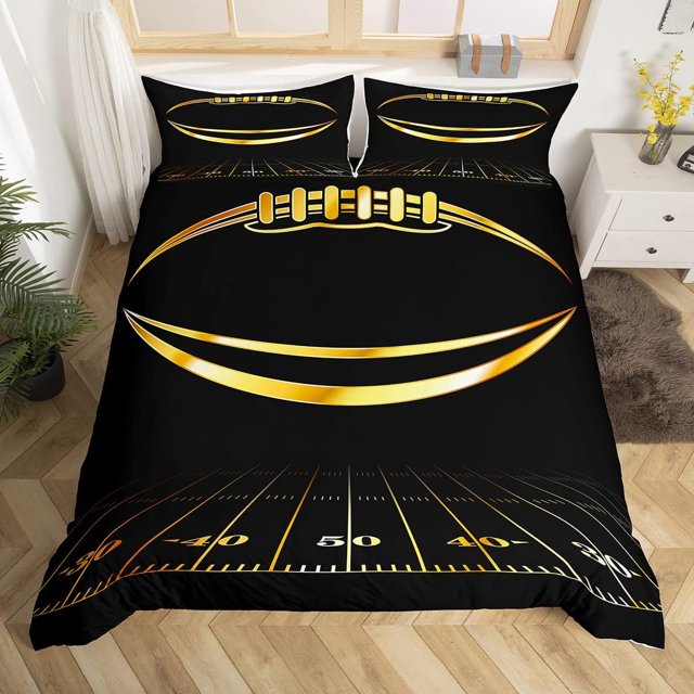 Juego de Funda Nórdica Niños Rugby Deportes juego de cama Fútbol Americano Funda de edredón