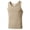 Khaki, variant on WIZUTIZ Men's Undershirt Ribbed Tank Top Crew Neck Mens Tank Tops Gym Workout Shirt Athletic Running Tee for Men