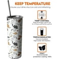 thumbnail image 5 of 20oz Cat Tumblers Double Wall Cat Travel Mug Tumbler with Lid and Straw stainless steel Cute Cartoon Cat Vacuum Insulated Tumblers Cups Mugs Cute Cat Cups Birthday Gifts for Women/girls/Cat lovers, 5 of 6