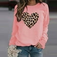 thumbnail image 2 of ibuvkizy Valentine's Day Sweatshirt for Women!Casual Valentine's Day Printed Long Sleeved Round Neck Top/shirt Pink,M, 2 of 8