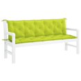 thumbnail image 2 of Juego de 2 cojines de banco VidaXL, color verde brillante, para uso exterior e interior, 2 of 9