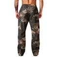 thumbnail image 7 of Hsovts Camo Sweatpants Men Fashion Loose Elastic Waist Straight Leg Running Casual Sweatpants Workout Pant with Pockets Coffee L, 7 of 7
