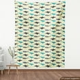 thumbnail image 3 of Ambesonne Whale Fabric by the Yard Upholstery, Swimming Mammals Yellow, 2 Yards, Multicolor, 3 of 4