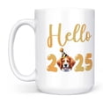 thumbnail image 2 of Hello 2025 Brittany Spaniel Celebrates Happy New Year Firework Balloon Mug Brittany Dog Lover Gifts Idea Coffee Tea Cup - 02024, 2 of 4