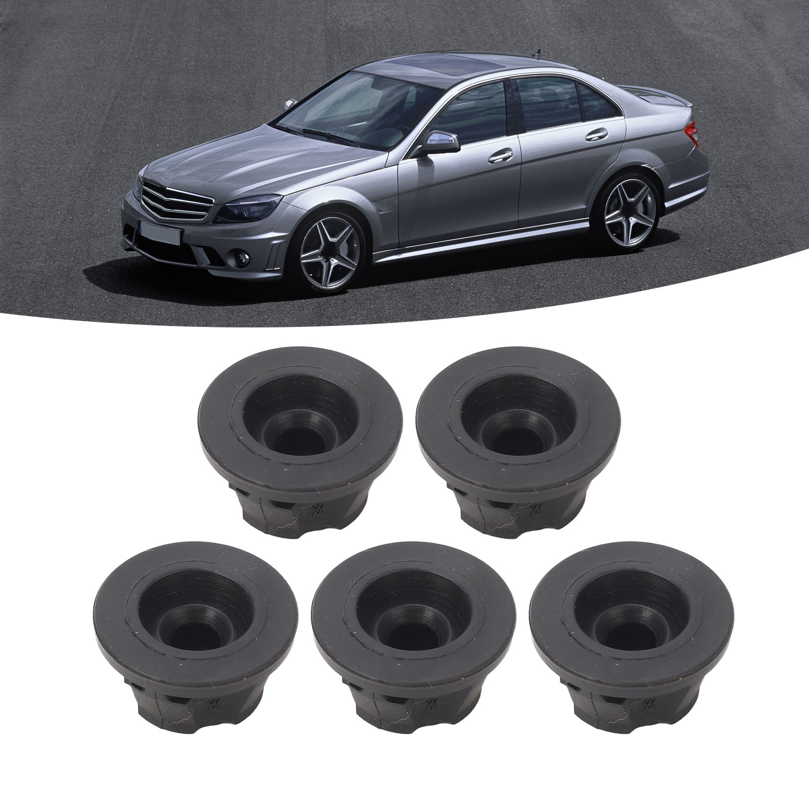 OUKENS Engine Cover Grommets, Bung Absorber 6420940785 Buffer Trim Cap Replacement for C-Class CLS E-Class