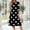 Black, variant on Dresses For Women 2026 Round Neck 3/4 Sleeve Polka Dot A-Line Casual Dress Pink L