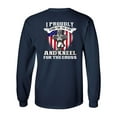 thumbnail image 3 of Long Sleeve Adult T-Shirt I Proudly Stand For The Flag Kneel For The Cross Front Back DT, 3 of 4