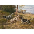 thumbnail image 2 of Edmund Henry Osthaus 14x11 Black Ornate Wood Framed Double Matted Museum Art Print Titled: English Setters in Field, 2 of 5