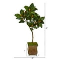 thumbnail image 2 of Nearly Natural 42in. Magnolia Leaf Artificial Tree in Decorative Metal Planter, 2 of 2