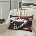 thumbnail image 5 of Sikiie Fierce Red Viper Graphic Art Print Plush Pillow Cover, Wrinkle-proof and Stain-resistant Pillow Protector without Pillow Core, Home Decoration-20"x30", 5 of 6