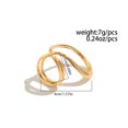 thumbnail image 3 of Yoyauz Women's Thick Gold Rings 18K Gold Plated Ring Set Thick Dome Rings Adjustable（3PCS), 3 of 9