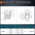 thumbnail image 6 of Worm Gearbox NMRV040 Reducer Gear Ratio 5:1 To 100:1 Input 14mm Output 18mm Shaft Reducer Suitable For Nema24 And Nema34 Motor
--------
,Stable Internal Structure, 6 of 6
