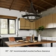 thumbnail image 5 of Hunter - Perch Point 6-light Noble Bronze, Large Chandelier, Dimmable, Casual Style, Empire Shaped, for Bedrooms, Dining, Living Rooms - 19414, 5 of 7
