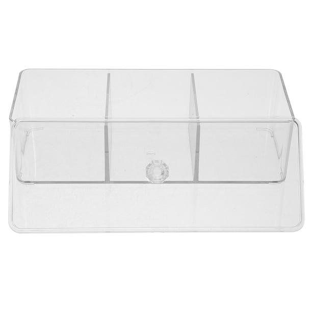 EXHUMKY 1Jgo Organizador De Escritorio Transparente Ideal Para Maquillaje Y Accesorios Con Amplio Espacio